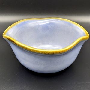 Vintage Italica ARS Glazed Soft Blue Art Pottery Bowl